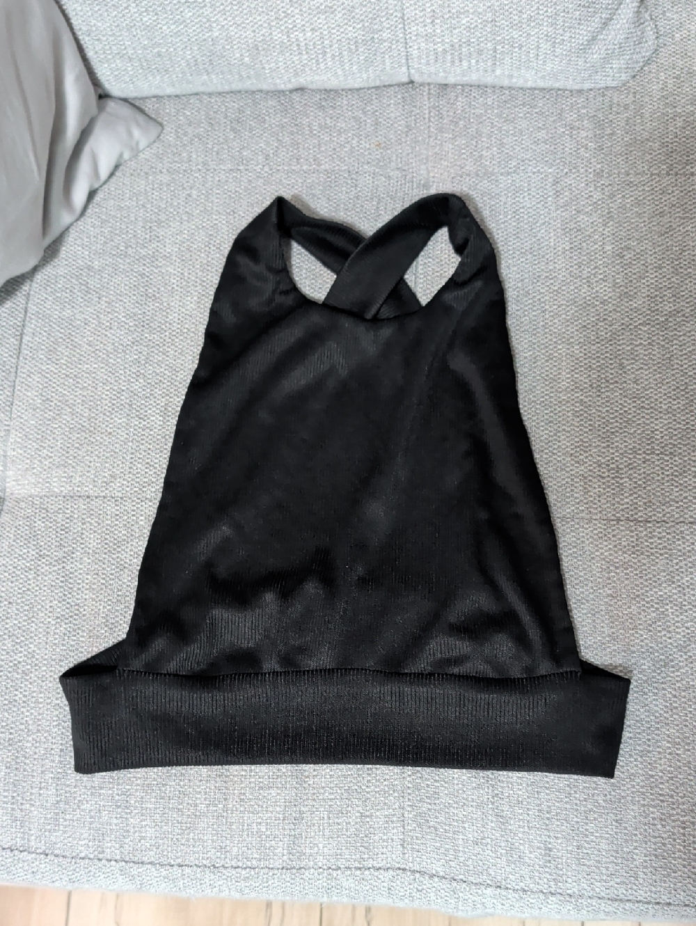 Black Cropped Halter Top - Women